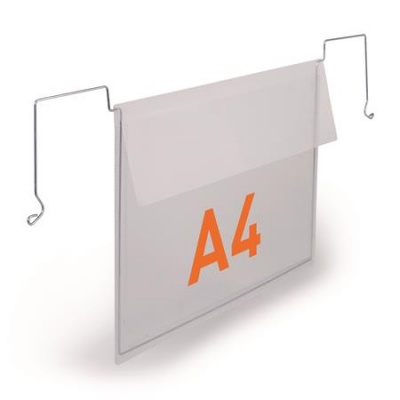 Logisztikai zseb, A4, fekvő, DURABLE, dróttal, áttetsző