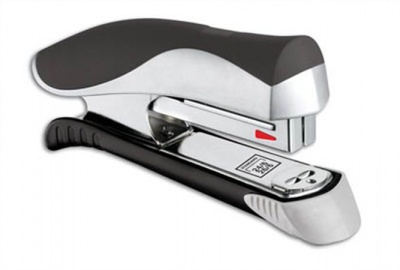 Tűzőgép, 24/6, 26/6, 20 lap, MAPED "Ergologic Half-Strip", ezüst-szürke