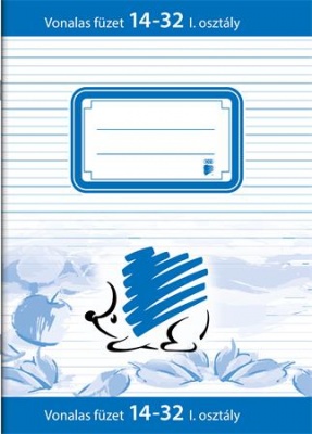 Füzet, tűzött, A5, vonalas, 32 lap, 1. osztály, ICO "Süni", "14-32"
