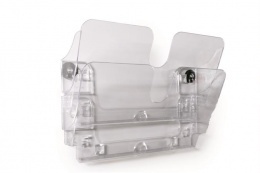 Prospektustartó, fali, fekvő, A4, mágneses, DURABLE "FLEXIPLUS 2", áttetsző