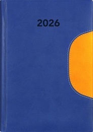 Naptár, tervező, A5, napi, DAYLINER "Memphis", kék-sárga